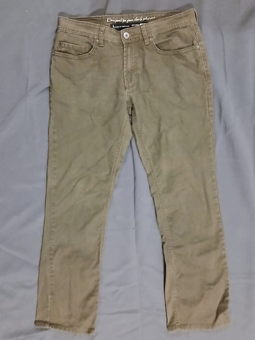 Buffalo David Bitton Olive-Tone Straight Pants